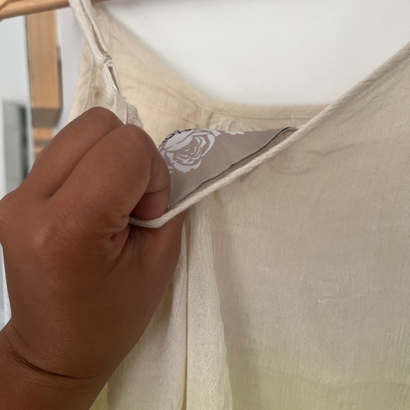 #87 Beautiful cream and yellow ombre boho cami top with crochet detail - Picture 6 of 6